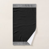 Elegant Black en White Greek Pattern Bad Handdoek (Handdoek)