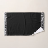 Elegant Black en White Greek Pattern Bad Handdoek (Handdoek)
