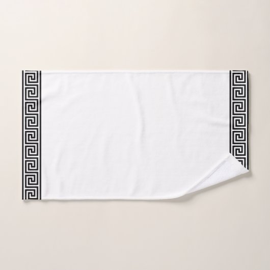 Elegant Black en White Greek Pattern Bath Towel S Bad Handdoek (Handdoek)