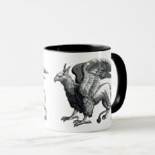 Elegant Black en White Griffin - Legendary Beast Mok (Voorkant rechts)