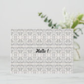 Elegant Black en White Kaart (Staand voorkant)