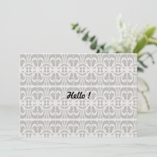 Elegant Black en White Kaart (Staand voorkant)