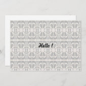 Elegant Black en White Kaart (Voorkant / Achterkant)