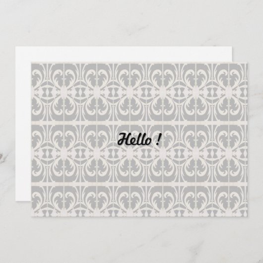 Elegant Black en White Kaart (Voorkant / Achterkant)