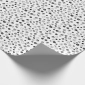 Elegant Black en White Kerstmis Cadeaupapier (Hoek)