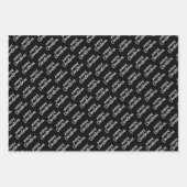 Elegant Black en White Kersttree Inpakpapier Vel (Voorkant 3)