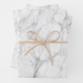 Elegant Black en White Marble Pattern Inpakpapier Vel (In situ)