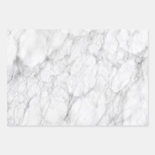 Elegant Black en White Marble Pattern Inpakpapier Vel (Voorkant 3)