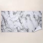 Elegant Black en White Marble Pattern Strandlaken (Voorkant)