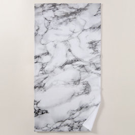 Elegant Black en White Marble Pattern Strandlaken