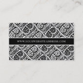 Elegant Black en White Medieval Letter B Business Visitekaartje (Achterkant)
