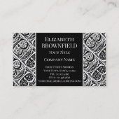 Elegant Black en White Medieval Letter B Business Visitekaartje (Voorkant)