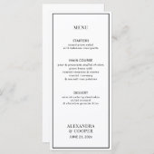 Elegant Black en White Menu (Voorkant / Achterkant)