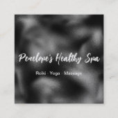 Elegant Black en White Minimalist Square Business Vierkante Visitekaartje (Voorkant)