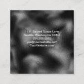 Elegant Black en White Minimalist Square Business Vierkante Visitekaartje (Achterkant)