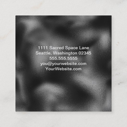 Elegant Black en White Minimalist Square Business Vierkante Visitekaartje (Achterkant)