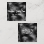 Elegant Black en White Minimalist Square Business Vierkante Visitekaartje (Voorkant / Achterkant)