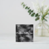 Elegant Black en White Minimalist Square Business Vierkante Visitekaartje (Staand voorkant)