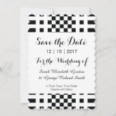Elegant Black en White Modern Save The Date (Voorkant)