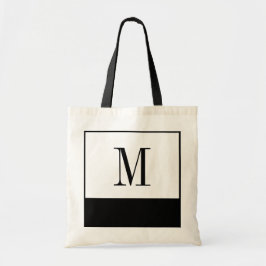 Elegant Black en White Monogram Bag Tote Bag