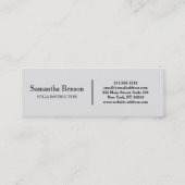 Elegant Black en White OM-symbool Yoga-instructeur Mini Visitekaartje (Achterkant)