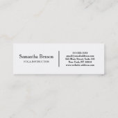 Elegant Black en White OM-symbool Yoga-instructeur Mini Visitekaartje (Achterkant)