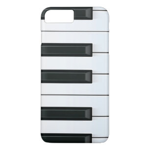 Elegant Black en White Piano Keys Pattern iPhone 8/7 Plus Hoesje