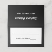 Elegant Black en White Plaatskaartje (Buitenkant ongevouwen)