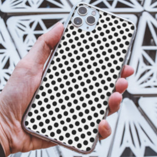 Elegant Black en white POlka Dots patroon Klassiek Case-Mate iPhone Case