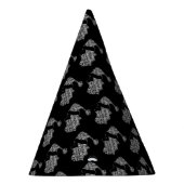 Elegant Black en White Santa Typografie Kerstmis Feesthoedjes (Rechts)