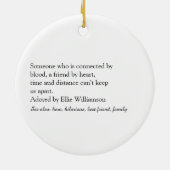 Elegant Black en White Script Cousin Definitie  Keramisch Ornament (Achterkant)