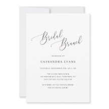 Elegant Black en White Simple Bridal Brunch