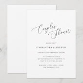 Elegant Black en White Simple Couples Shower Kaart (Voorkant / Achterkant)