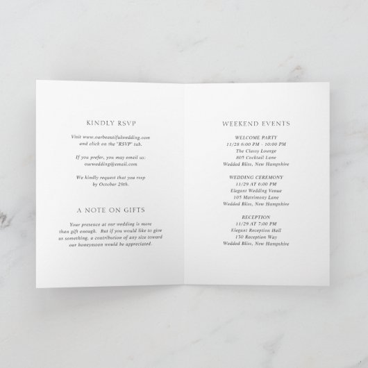 Elegant Black en White Simple Modern Wedding (Binnen)
