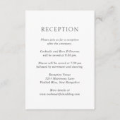 Elegant Black en White Simple Modern Wedding Informatiekaartje (Voorkant)