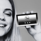 Elegant Black en White Sparkle Diamonds met Logo Visitekaartje