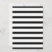 Elegant Black en White Stripe Baby shower Kaart (Achterkant)