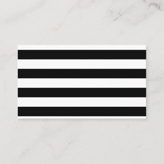 Elegant Black en White Striped We hebben ons verpl Informatiekaartje (Achterkant)