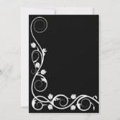 Elegant Black en White Swirls Kaart (Achterkant)