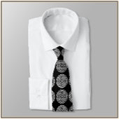 Elegant Black en White Tile Stropdas