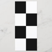 Elegant Black en White Tiles Menu (Achterkant)
