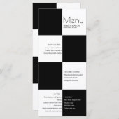 Elegant Black en White Tiles Menu (Voorkant / Achterkant)