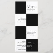 Elegant Black en White Tiles Menu (Voorkant)