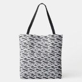 Elegant Black en White Tote Bag (Achterkant)