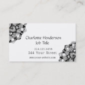 Elegant Black en White Visitekaartje (Achterkant)