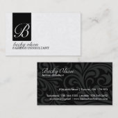 Elegant Black en White Visitekaartjes (Voorkant / Achterkant)