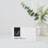 Elegant Black en White Visitekaartjes (Staand voorkant)
