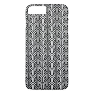Elegant Black en White Y kruisstitch patroon iPhone 8/7 Plus Hoesje