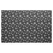 Elegant Black en Winter White Snowflake Pattern Stof (Fat Quarter)