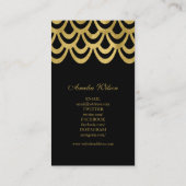 Elegant Black Event Planner Geometric Social Media Visitekaartje (Achterkant)